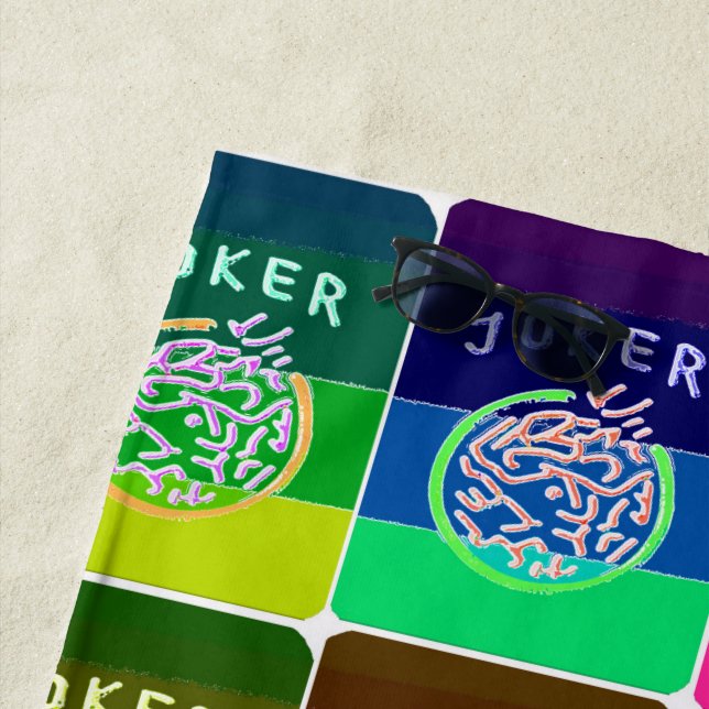 Mah Jongg Jokers Beach Towel (In Situ)