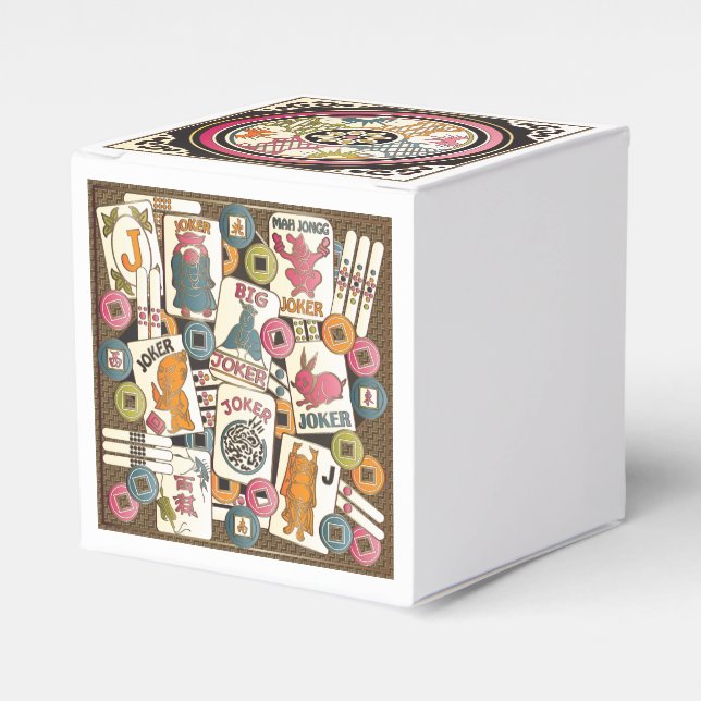Mah Jongg Jokers Favor Box (Front Side)