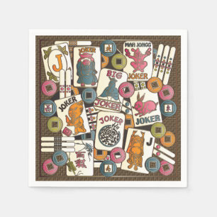 Mah Jongg Jokers Napkin