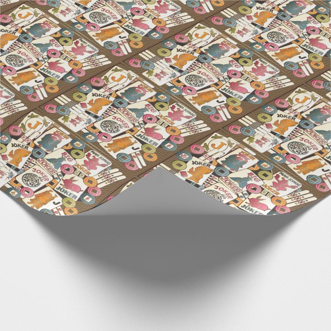Mah Jongg Jokers Wrapping Paper (Corner)