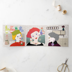 Mah Jongg Ladies Trifold Card