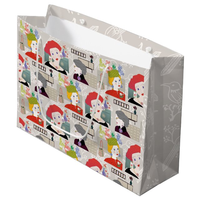 Mah Jongg Lady 03 Gift Bag (Front Angled)