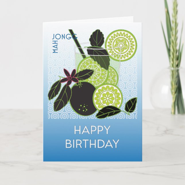 MAH Jongg Limerick Carte d'anniversaire (Devant)