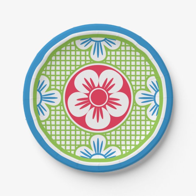 Mah Jongg Logo 2 Paper Plates (Front)