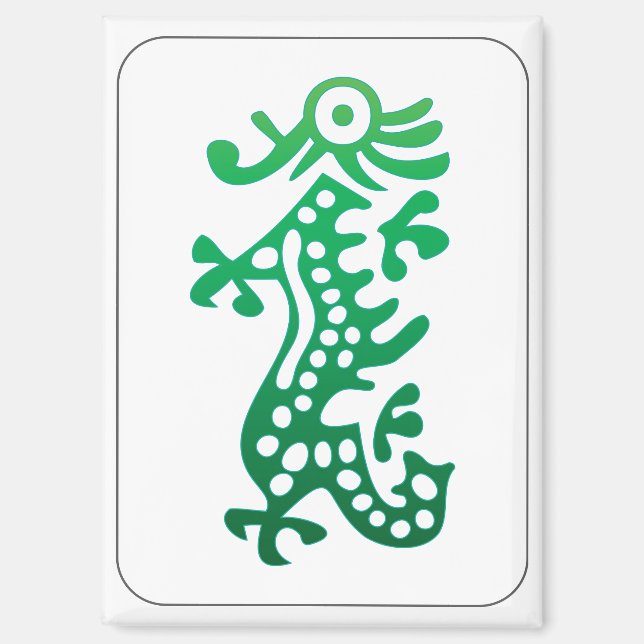 Mah Jongg Magnet de dragon vert (Recto)