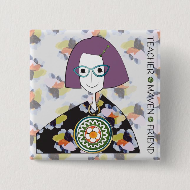 Mah Jongg Maven Button (Front)