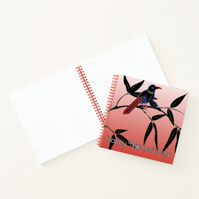Mah Jongg Mother’s Day Bird Paper Notebook (Inside)