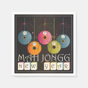 Mah Jongg New Years Napkin