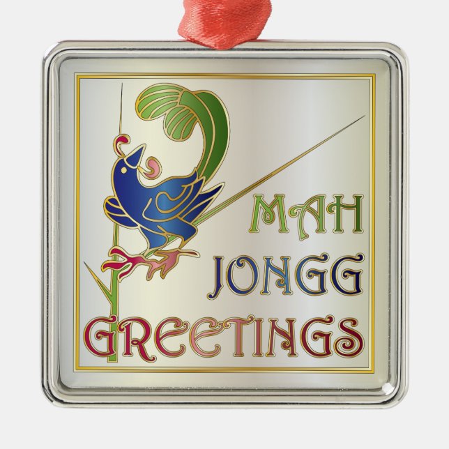 Mah Jongg Noël un ornement Bam (Devant)
