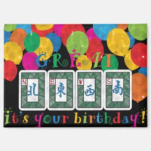 Mah Jongg NOUVELLES Anniversaire Magnet