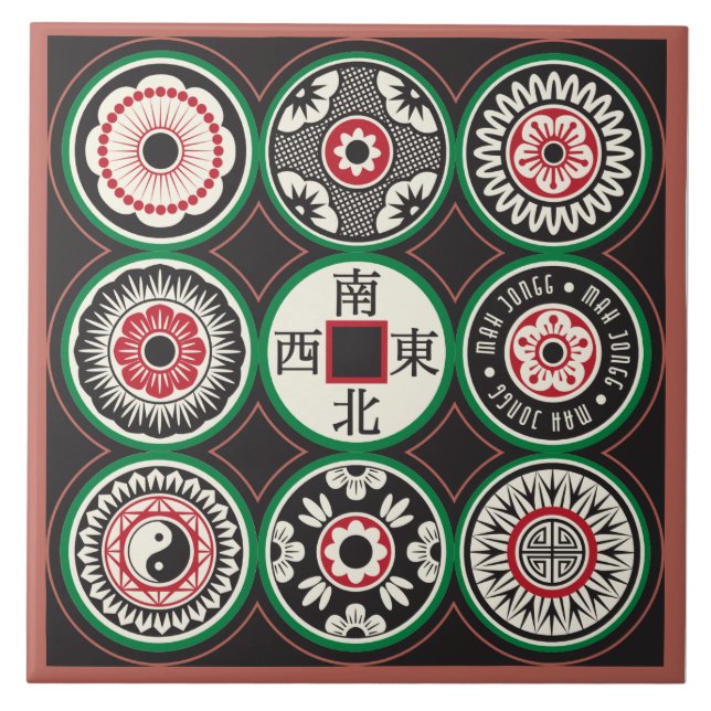 Mah Jongg One Dots Coin Tile (Front)