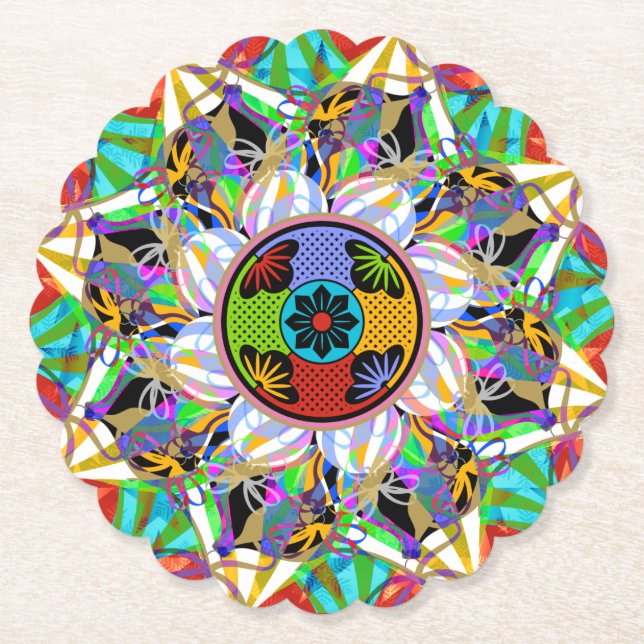 Mah Jongg Ornaments Coasters (Front)