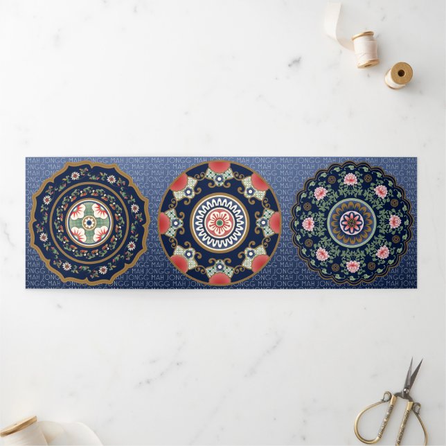 Mah Jongg Patterns Trifold Card (Outside)