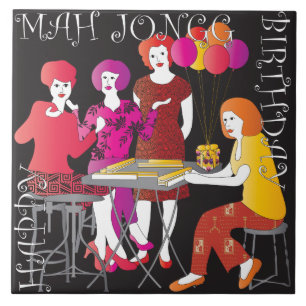 Mah Jongg Present Birthday Tile