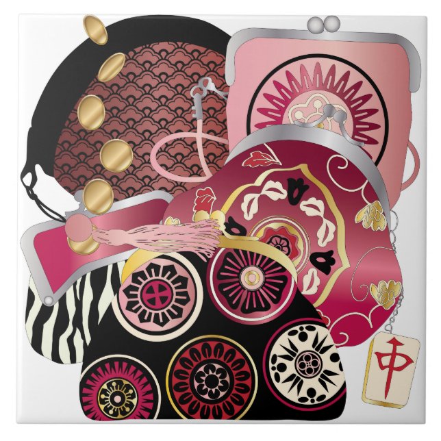 Mah Jongg Purses Red Tile (Front)