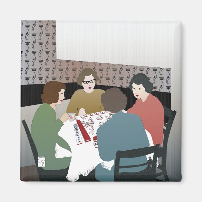 Mah Jongg Retro Magnet (Front)