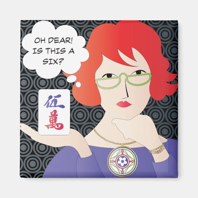 Mah Jongg Sayings Cracks Magnet (Front)