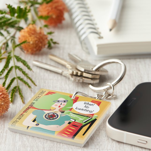 Mah Jongg Sayings Kvetching Keychain (Front Right)
