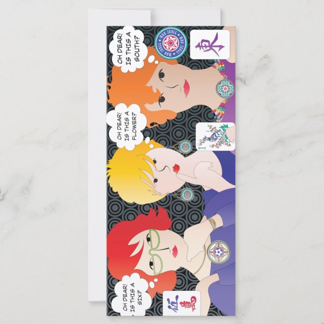 Mah Jongg Sayings Oh Dear Flat Card (Front)