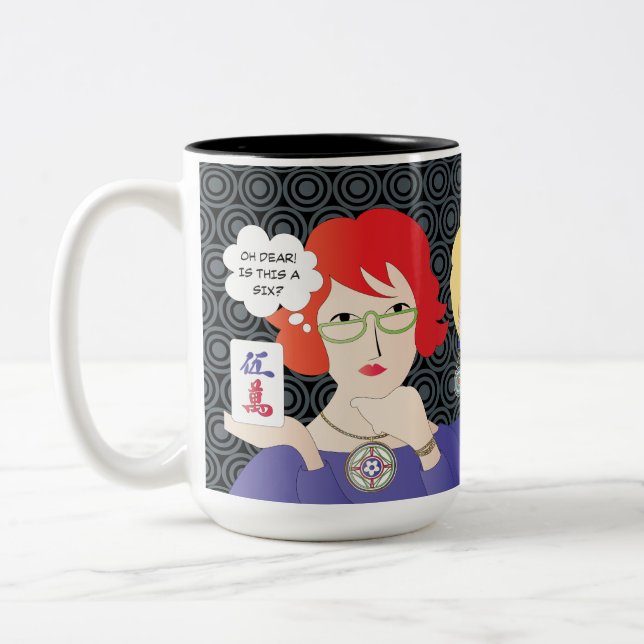 Mah Jongg Sayings Oh Dear Mug (Left)