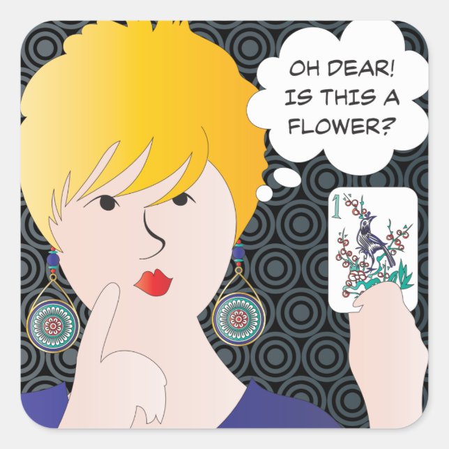 Mah Jongg Sayings One Bam Stickers (Front)