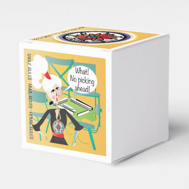 Mah Jongg Sayings Picking Ahead Favor Box (Front Side)