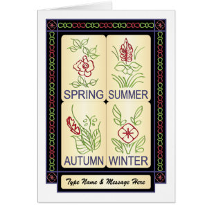 Mah Jongg Seasons 02 Customizable Card