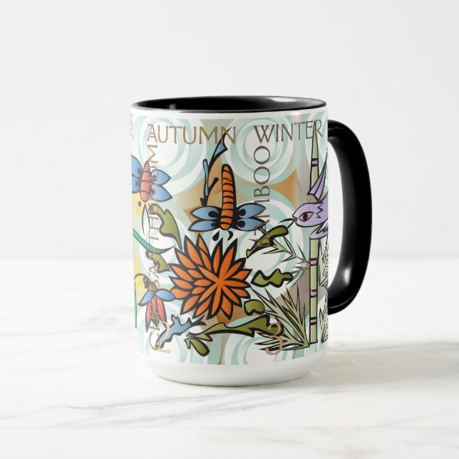 Mah Jongg SEASONS MUG (Front Right)