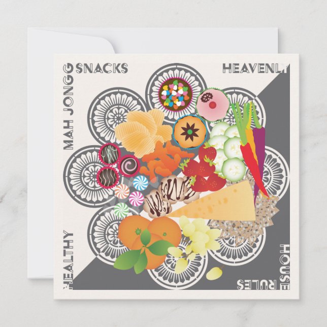 Mah Jongg Snacks Carte Plat (Devant)