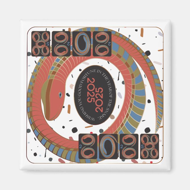 Mah Jongg Snake 2025 Magnet (Front)