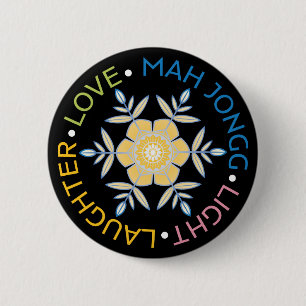 Mah Jongg Snowflakes Button
