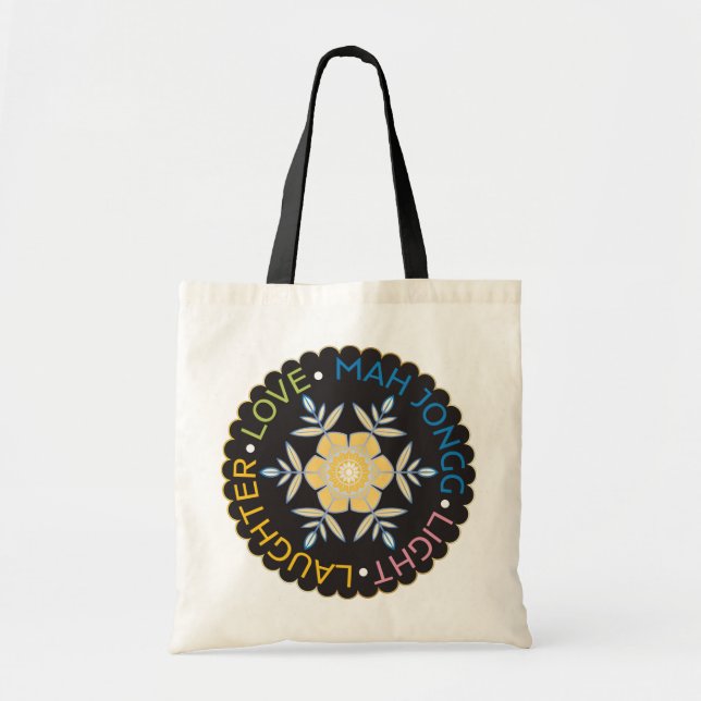 Mah Jongg Snowflakes Tote Bag (Front)