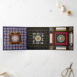 Mah Jongg Squares Trifold Card