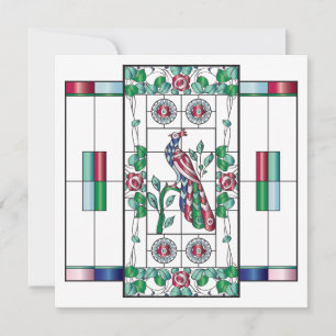 Mah Jongg Stained Glass Flat Card