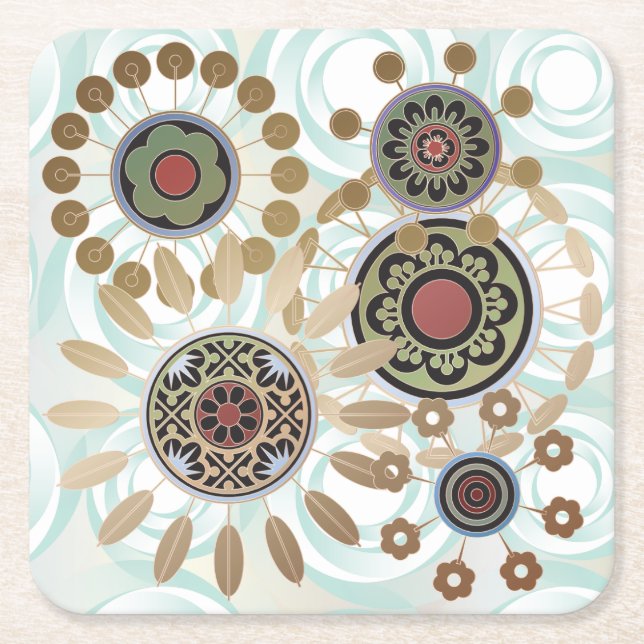 Mah Jongg Starburst Dots Coaster (Front)