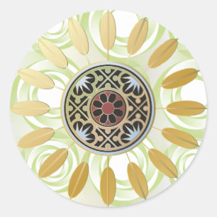 Mah Jongg Starburst Dots Stickers