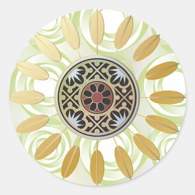 Mah Jongg Starburst Dots Stickers (Front)