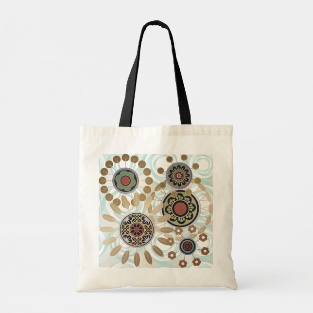 Mah Jongg Starburst Dots Tote Bag (Back)