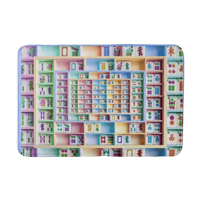 Mah Jongg Tiles Bath Mat (Front)