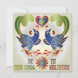 Mah Jongg Valentine Be My MJ Valentine Holiday Card