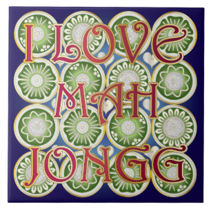 Mah Jongg Valentine I Love MJ Tile