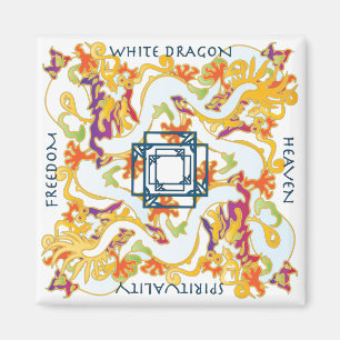 Mah Jongg White Dragon Magnet