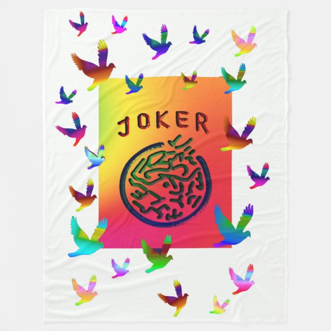 Mah Jongg White Joker Dreams Fleece Blanket (Front)
