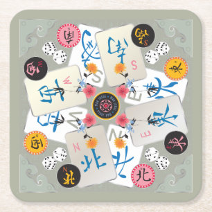 Mah Jongg Winds Coasters