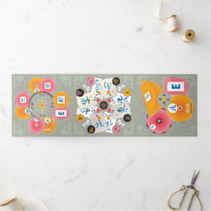 Mah Jongg Winds Trifold Card