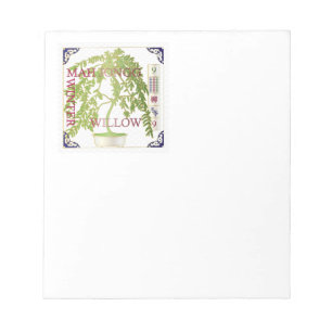 Mah Jongg Winter Willow Notepad