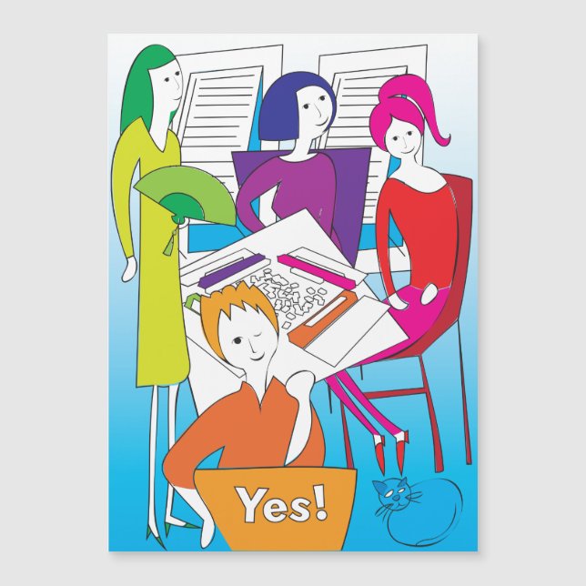 Mah Jongg Yes Magnet Card (Front)