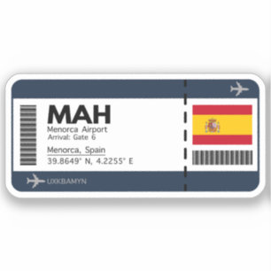 MAH Menorca Airpot Sticker - Spanish Travel