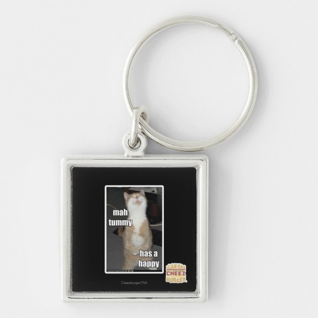 Mah tummy has a happy keychain (Front)