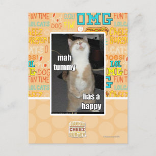 Mah tummy has a happy postcard